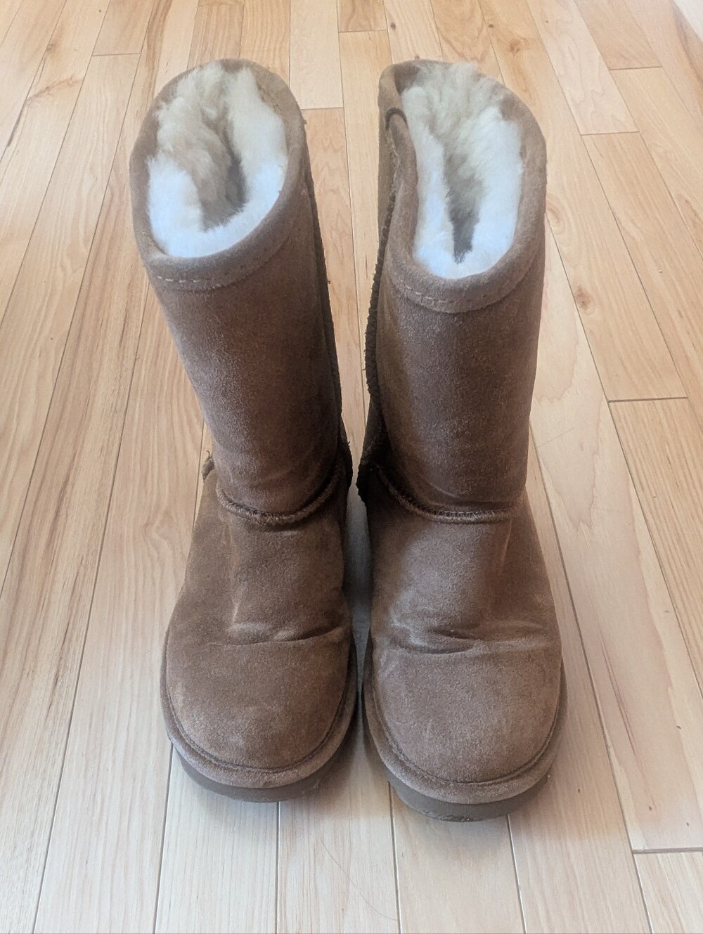 Bear Paw Shearling-Lined Suede Winter Boots - Brown